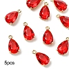 5Pcs Transparent Glass Charms GLAA-YW0004-41C-1