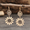 Sunflower Zinc Alloy Dangle Earrings FS-WG9DD1F-02-2