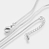 Long-Lasting Plated Brass Snake Chain Necklaces NJEW-K112-04P-NF-1