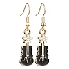 Golden Alloy Enamel Dangle Earrings for Women X-EJEW-JE05657-4