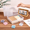 Rectangle Plastic Organizer Storage Boxes with 30Pcs Mini Square Nail Art Small Items Cases CON-PA0001-09-3