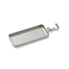 304 Stainless Steel Pendant Cabochon Settings X-STAS-Z118-02P-2