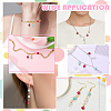 16Pcs 4 Styles Lab Grown Red Corundum Charms with July Birthstone Connector Charms PALLOY-SW00124-7