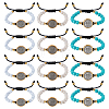 12Pcs 3 Colors Alloy Link Bracelets BJEW-GO0001-42-1