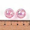 UV Plating Transparent Rainbow Iridescent Acrylic Beads TACR-D010-07E-3