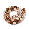 Natural Wood Lace Stone Wooden Jasper Beads Strands G-B128-A04-04-3
