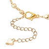 3Pcs Natural Morganite & Brass Beads Link Chain Bracelets for Women BJEW-JB12595-5