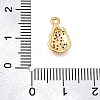 Brass Micro Pave Clear Cubic Zirconia Pendants KK-U065-05C-G-3