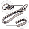 CRASPIRE 3Pcs 3 Styles Tibetan Style Alloy Hook Clasps FIND-CP0001-71-6