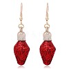 Christmas Theme Alloy Plastic Dangle Earrings FS-WG6FBD6-22-1