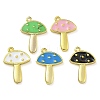 Rack Plating Brass Enamel Pendants KK-G515-07G-1