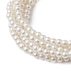 Adjustable Acrylic Imitation Pearl Braided Bead Bracelets for Women BJEW-JB10662-3