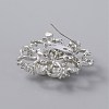 Exquisite ABS Plastic Pearl Flower Lapel Pin JEWB-WH0020-17P-3