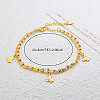 Vintage Beach Brass Butterfly Tassel Double Layer Chain Anklets for Women OZ0830-4