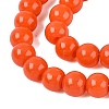 Opaque Solid Color Glass Beads Strands GLAA-T032-P6mm-M-3