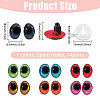 14Pairs 7 Colors Plastic Craft Eyes DIY-CA0007-86B-2