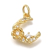 Rack Plating Brass Micro Pave Cubic Zirconia Charms KK-I720-61G-1