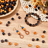300Pcs 3 Colors Dyed Natural Wood Beads WOOD-SP0001-90-4