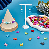 300Pcs Crackle Opaque Acrylic Beads OACR-SP0001-06-4