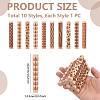 10Pcs 10 Styles  Wooden Rolling Pin DIY-UN0007-37-3