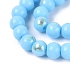 Electroplate Opaque Glass Beads Strands EGLA-Q132-6MM-01C-13-3