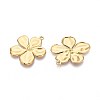 304 Stainless Steel Flower Pendants STAS-T067-30G-2