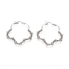Non-Tarnish Long-Lasting Plated 304 Stainless Steel Wire Wrapped Hoop Earrings EJEW-D250-03A-P-1