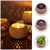 Hollow out Coconut Shell Candle Cup DIY-WH0260-82-4