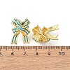 Bowknot Brass Stud Earrings LS-EJEW-Z156-01G-5