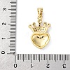 Brass Cubic Zirconia Pendants ZIRC-H122-01G-4