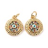 Brass Micro Pave Cubic Zirconia Pendants ZIRC-P092-010G-02-RS-2