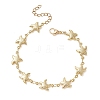 304 Stainless Steel Starfish Link Chains Bracelets for Women BJEW-JB13429-2