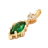 Brass Micro Pave Cubic Zirconia Pendants KK-F916-18G-03-2