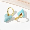 Brass Enamel Dangle Hoop Earrings for Women KK-CBA760A-06G-03-3