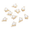 Brass Clear Cubic Zirconia Links LS-ZIRC-G170-08G-1