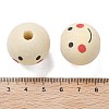 Printed Schima Wood European Beads WOOD-G023-14A-3