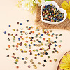 45G 9 Colors 2-Hole Baking Paint Glass Seed Beads SEED-TA0001-71-5
