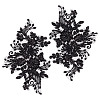 Flower Pattern Polyester Embroidered Lace Appliques DIY-WH0304-593A-1