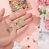 100Pcs 10 Colors Alloy Enamel Pendants ENAM-CA0001-94-3