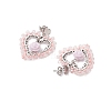 Alloy Glass Stud Earrings EJEW-MZ00372-02-4