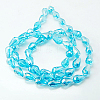 Electroplate Glass Beads Strands EGLA-D015-15x10mm-35-3