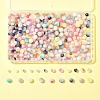 450Pcs Frosted Baking Paint Crackle Glass Beads with Glitter Powder DGLA-FS0001-11-6