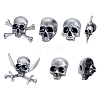 6Pcs 6 Styles Alloy Lapel Pin Backs for Backpack Clothes JEWB-UN0002-70-1