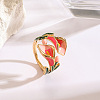 Alloy Enamel Cuff Open Rings WGDC10F-04-1