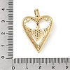 Valentine's Day Brass Micro Pave Clear Cubic Zirconia Pendants KK-E799-01C-G-3