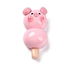 Opaque Resin Cute Pig Imitation Food Decoden Cabochons CRES-M016-01I-1