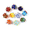 Handmade Pumpkin Spot Lampwork Beads LAMP-P064-02C-2