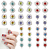 40Pcs 10 Styles Evil Eye Resin & Glass Cabochons MRMJ-GA0001-21-1