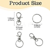 60Pcs Alloy Swivel Lobster Claw Clasps FIND-YW0004-54P-2