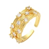 304 Stainless Steel Criss Cross Rings RJEW-B109-08G-01-4